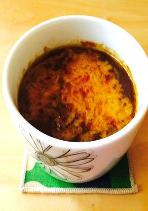熊本電鉄カレーのオニオングラタンスープ-レシピのメイン写真