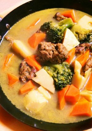 大豆のお肉で和風カレースープ-レシピのメイン写真
