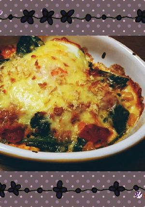 ほうれん草のオーブン焼き♡-レシピのメイン写真