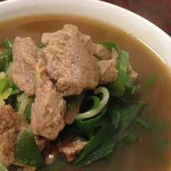 A picture of 大豆のお肉で！ヘルシーピリ辛ねぎラーメン.