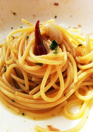 アンチョビとアヒージョの残りオイルパスタ-レシピのメイン写真