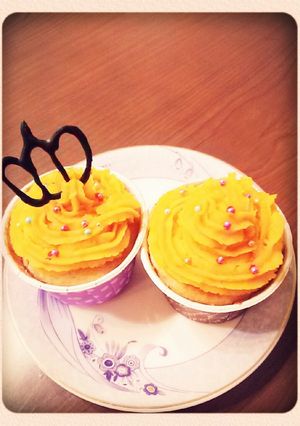 かぼちゃとリンゴのカップケーキ-レシピのメイン写真