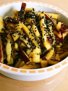 簡単!ココオイル・薩摩芋の皮で大学芋風-レシピのメイン写真