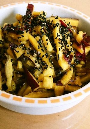 簡単！ココオイル・薩摩芋の皮で大学芋風-レシピのメイン写真