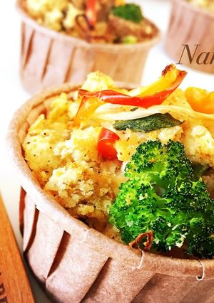 野菜たっぷりおからのケークサレ☆マクロビ-レシピのメイン写真