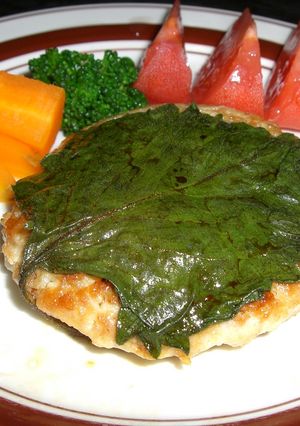 大葉にんにくを使って鶏豆腐ハンバーグ♪-レシピのメイン写真
