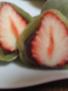 抹茶の苺大福☺☻-レシピのメイン写真