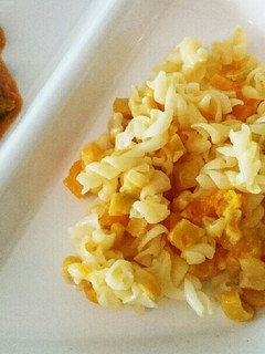 離乳食後期かぼちゃコーンのクリームパスタ-レシピのメイン写真