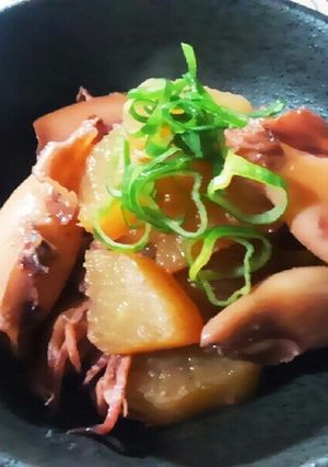 フライパンで☆小いかと大根の煮物-レシピのメイン写真