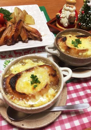 絶品！実は簡単オニオングラタンスープ-レシピのメイン写真