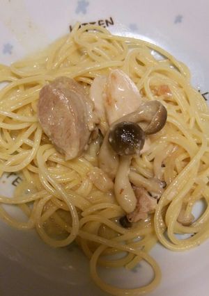 鶏肉とキノコの味噌クリームパスタ-レシピのメイン写真
