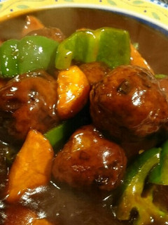 豚挽き肉とレンコンの肉団子の甘酢餡掛け-レシピのメイン写真