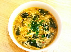味付海苔の消費に☆ピリ辛のり玉スープ-レシピのメイン写真
