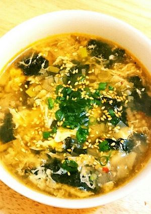 味付海苔の消費に☆ピリ辛のり玉スープ-レシピのメイン写真