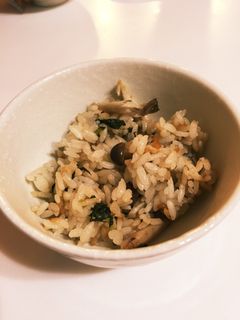きのこと青菜の炊き込みごはん-レシピのメイン写真