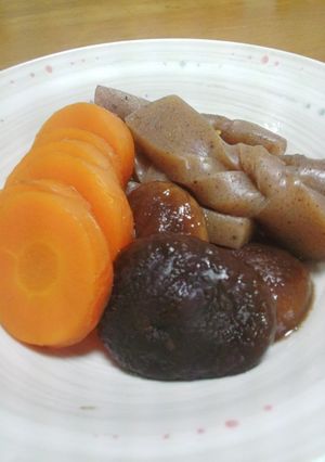 人参、しいたけ、こんにゃくの煮物-レシピのメイン写真