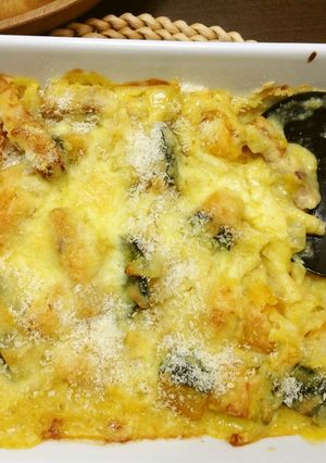 簡単!カボチャとベーコンの豆乳グラタン-レシピのメイン写真