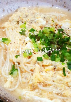 あったか～い♡じゃこ＆かきたまにゅうめん-レシピのメイン写真