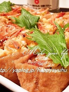 桜えびと炒り卵de☆いなりずし-レシピのメイン写真