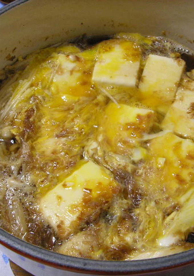 ルクルーゼで豆腐の卵とじ-レシピのメイン写真