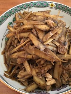 ごぼうとサバ缶の煮物-レシピのメイン写真