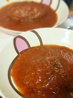 トマトソース煮込みハンバーグ-レシピのメイン写真