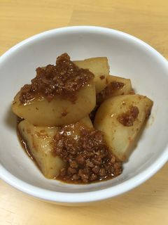 市販の鳥そぼろでだいこんのそぼろあんかけ-レシピのメイン写真