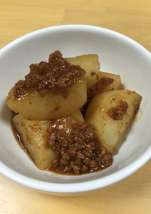 市販の鳥そぼろでだいこんのそぼろあんかけ-レシピのメイン写真