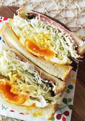 沼サン風☆キャベツたっぷりサンドイッチ-レシピのメイン写真