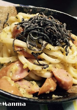 【5分】うどんdeカルボナーラ☆-レシピのメイン写真