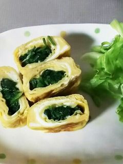 ほうれん草のおひたし卵焼き-レシピのメイン写真