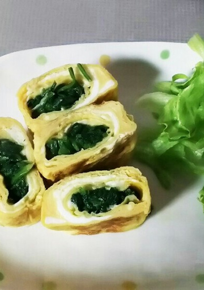 ほうれん草のおひたし卵焼き-レシピのメイン写真
