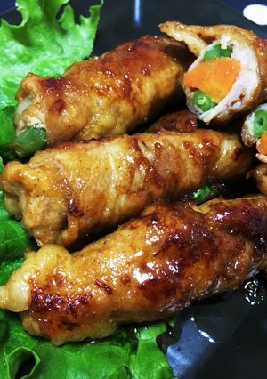 豚肉の2色巻き☆生姜焼き風-レシピのメイン写真