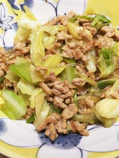 春雨とキャベツのひき肉炒め-レシピのメイン写真