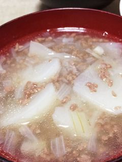 かぶとひき肉の中華風スープ-レシピのメイン写真