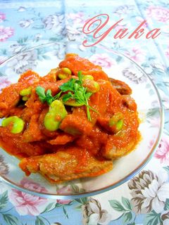 塩豚とそら豆とトマトのトマトソース煮☆彡-レシピのメイン写真