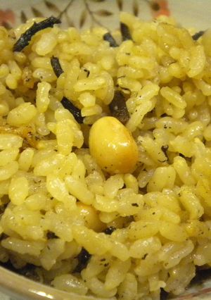 発芽米＠大豆とひじきの炊き込みご飯-レシピのメイン写真