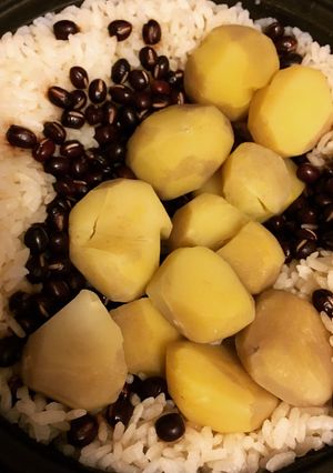 茹でずに♪簡単♪栗と小豆の炊き込みご飯♪-レシピのメイン写真