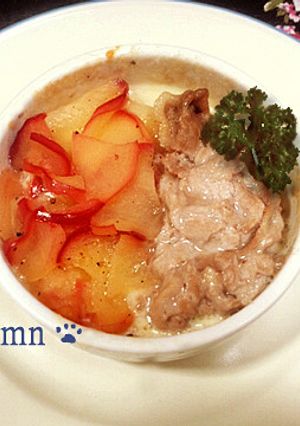 りんごと豚肉のココットカマン-レシピのメイン写真