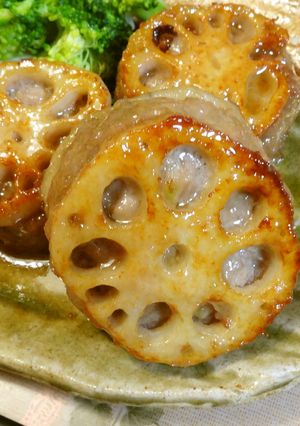 タレがおいしい照焼蓮根はさみ-レシピのメイン写真