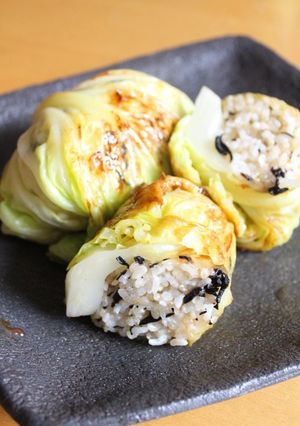 ✿発芽米　ロールキャベツ焼きおにぎり✿-レシピのメイン写真
