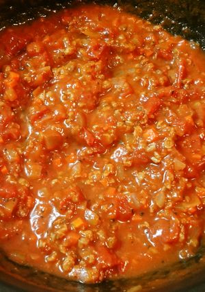 大豆のお肉・ミンチタイプでミートソース-レシピのメイン写真