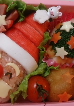 キャラ弁 簡単サンタクロース-レシピのメイン写真