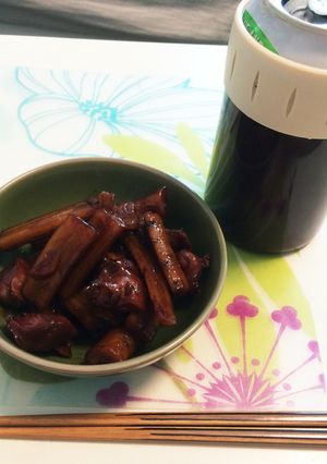 ズボラおつまみ☆砂肝とごぼうの照り煮-レシピのメイン写真