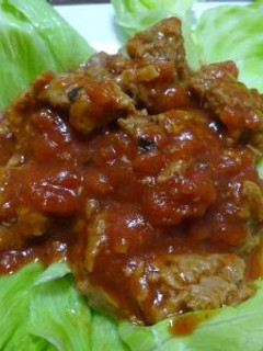 大豆のお肉のトマト炒め-レシピのメイン写真