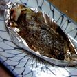 新鮮なイカのホイル焼き