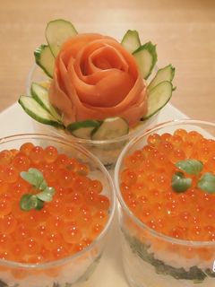 いくらとローズサーモンのカップSUSHI-レシピのメイン写真