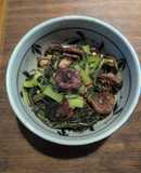 切り昆布と干し椎茸と小松菜の煮付け