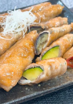 お手軽！夏野菜の肉巻きポン酢-レシピのメイン写真
