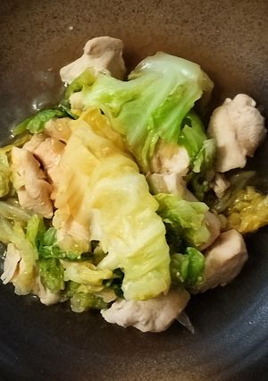鶏むね肉と春キャベツの蒸し煮-レシピのメイン写真